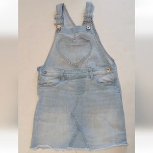 OshKosh B'gosh Girls' Heart Pocket Skirtall Overall Skirt Denim Blue 5